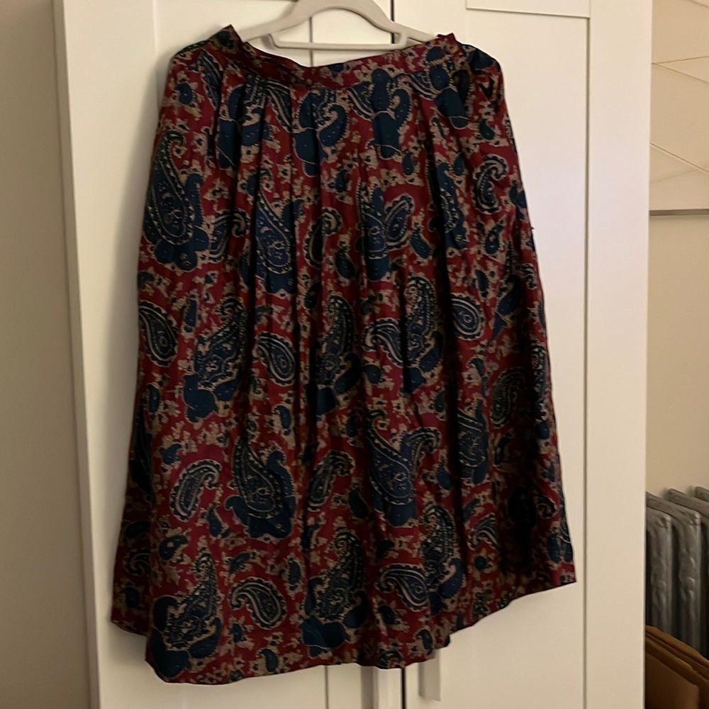 Vintage Lands End Patterned Skirt